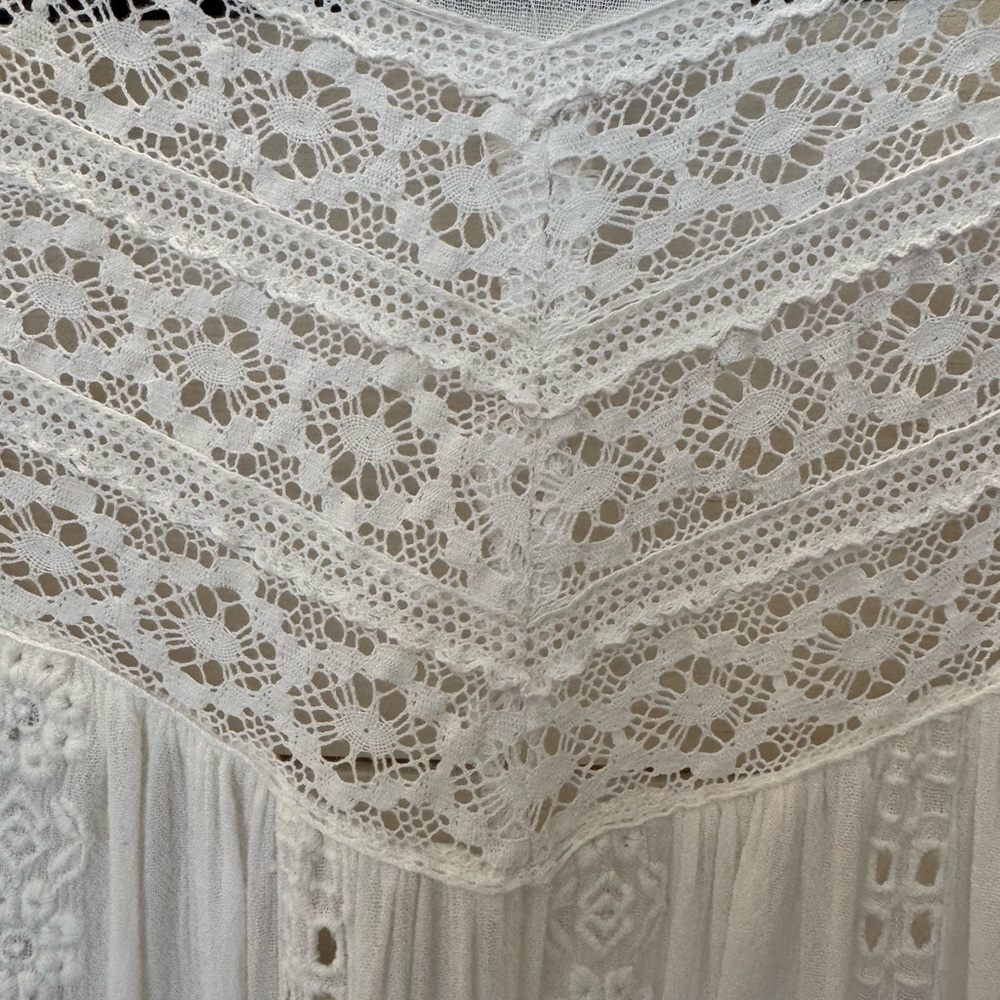 Free People Ivory Lace Blouse - Picture 2 of 6